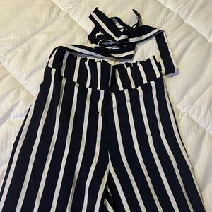 Forever 21 Tie Waist Striped Pants